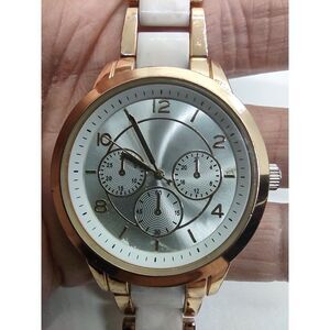 Silver White and Gold Faux Dial Watch